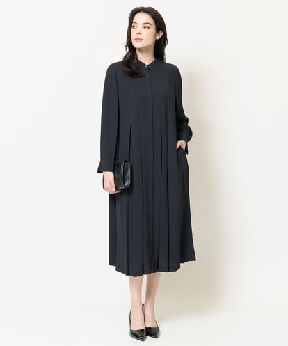 プリーツデザインワンピース
