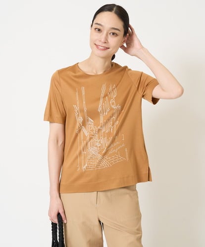 PARIS風景プリントTシャツ