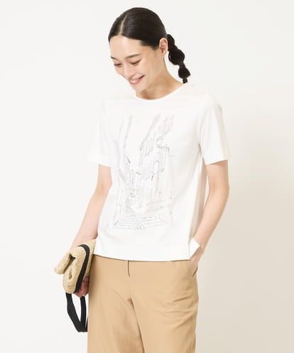 PARIS風景プリントTシャツ