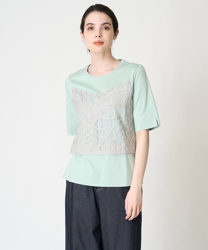 オーガニック刺繍デザインＴシャツ